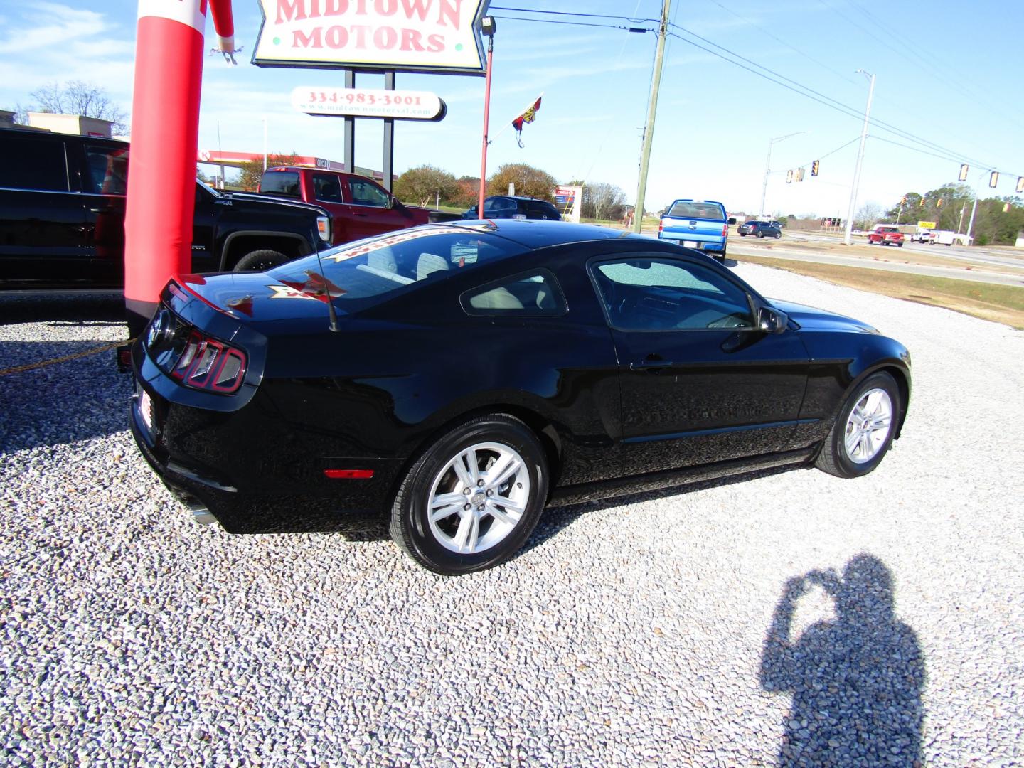 2014 Black Ford Mustang V6 Coupe (1ZVBP8AM2E5) with an 3.7L V6 DOHC 24V engine, Automatic transmission, located at 15016 S Hwy 231, Midland City, AL, 36350, (334) 983-3001, 31.306210, -85.495277 - Photo#6